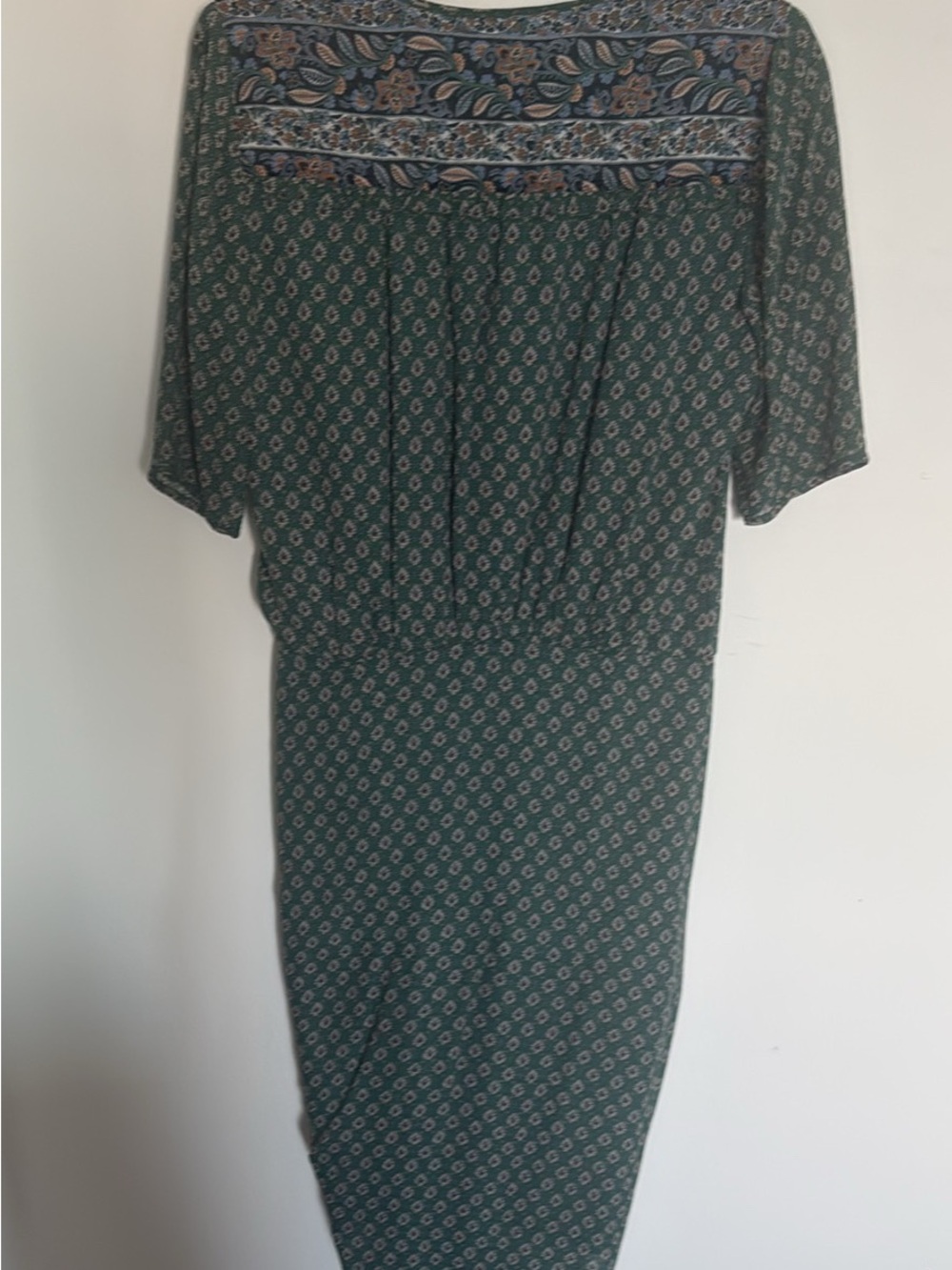 Veronica Beard Green Printed Maxi Dress - Picture 3 of 3